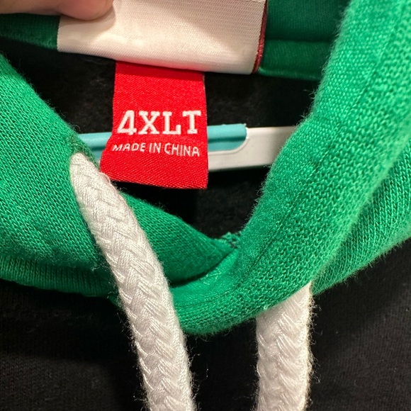 Mitchell & Ness Throwbacks Eagles Kelly Green & Black Sweatshirt - 4XLT - Picture 4 of 5